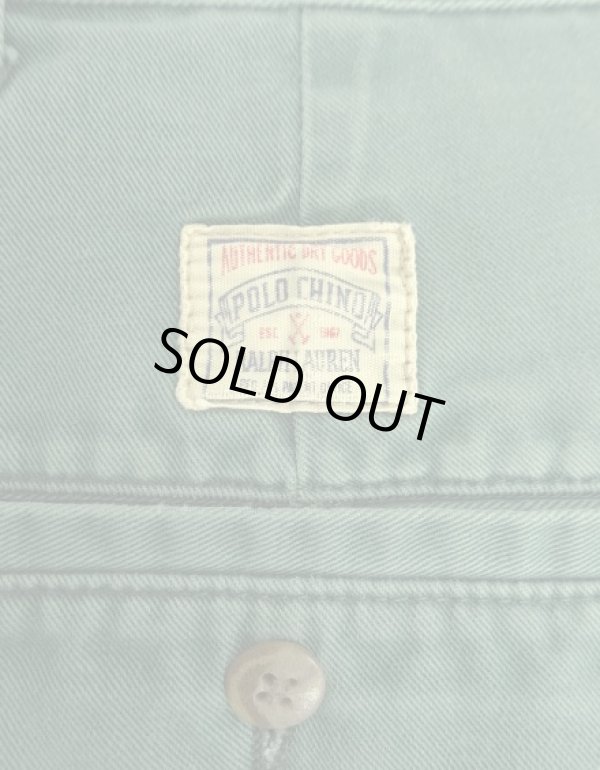 画像6: 90'S RALPH LAUREN ツープリーツ チノショーツ グリーン USA製 (VINTAGE)