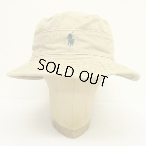 画像3: 90'S RALPH LAUREN ロゴ刺繍 バケットハット ベージュ USA製 (VINTAGE)