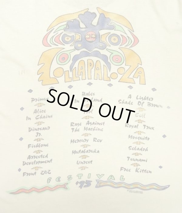 画像5: 90'S LOLLAPALOOZA '93 シングルステッチ 両面プリント 半袖 Tシャツ ホワイト (VINTAGE)