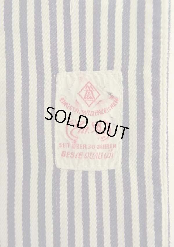 画像2: 60'S ジャーマンワーク ワークジャケット カバーオール ストライプ (VINTAGE)