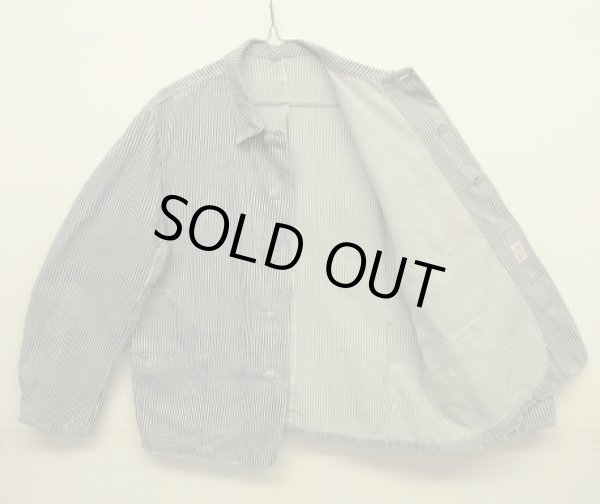 画像5: 60'S ジャーマンワーク ワークジャケット カバーオール ストライプ (VINTAGE)