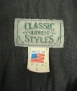 画像2: 90'S OLD WEST スタンドカラー プルオーバーシャツ チャコール USA製 (VINTAGE)