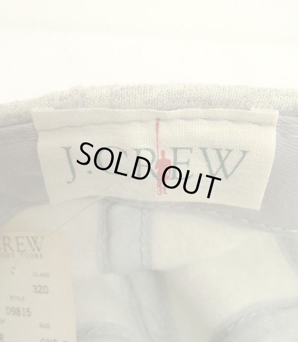 画像2: 90'S J.CREW 旧タグ スウェット/ツイル 6パネルキャップ アッシュグレー/バーガンディ (DEADSTOCK)