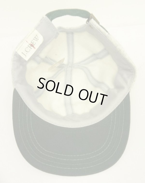 画像6: 90'S J.CREW 旧タグ スウェット/ツイル 6パネルキャップ アッシュグレー/ダークグリーン (DEADSTOCK)