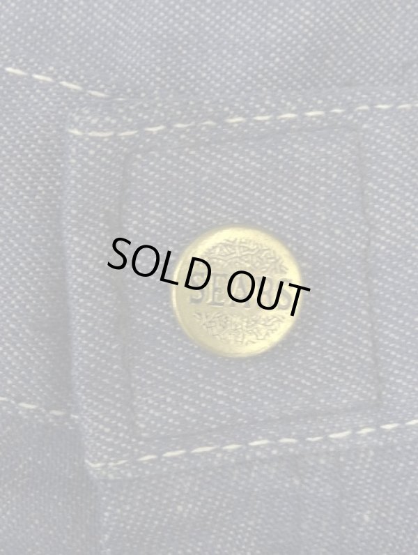 画像2: 70'S SEARS デニム ペインターパンツ インディゴ SCOVILLジップ USA製 (VINTAGE)