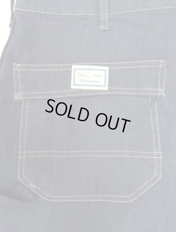 画像6: 70'S SEARS デニム ペインターパンツ インディゴ SCOVILLジップ USA製 (VINTAGE)