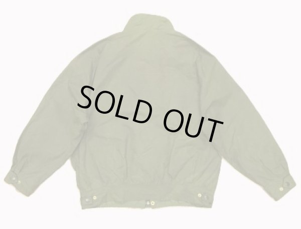 画像7: 90'S BARBOUR 3クレスト 旧タグ "WAX COTTON BLOUSON" 襟レザー ショート丈 オイルドジャケット オリーブ イングランド製 (VINTAGE)