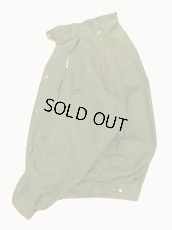 画像5: 90'S BARBOUR 3クレスト 旧タグ "WAX COTTON BLOUSON" 襟レザー ショート丈 オイルドジャケット オリーブ イングランド製 (VINTAGE)