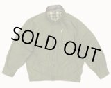 画像: 90'S BARBOUR 3クレスト 旧タグ "WAX COTTON BLOUSON" 襟レザー ショート丈 オイルドジャケット オリーブ イングランド製 (VINTAGE)