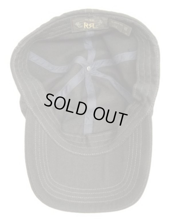 画像6: RRL 刺繍入り ウール ミリタリーキャップ ダークネイビー (USED)