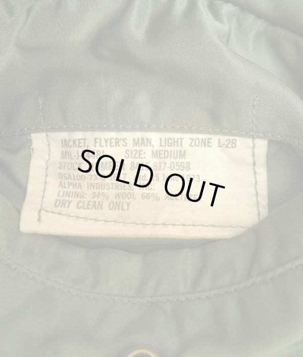 画像2: 70'S アメリカ軍 USAF "MIL-J-7448J" L-2B フライトジャケット SCOVILLジップ (VINTAGE) 