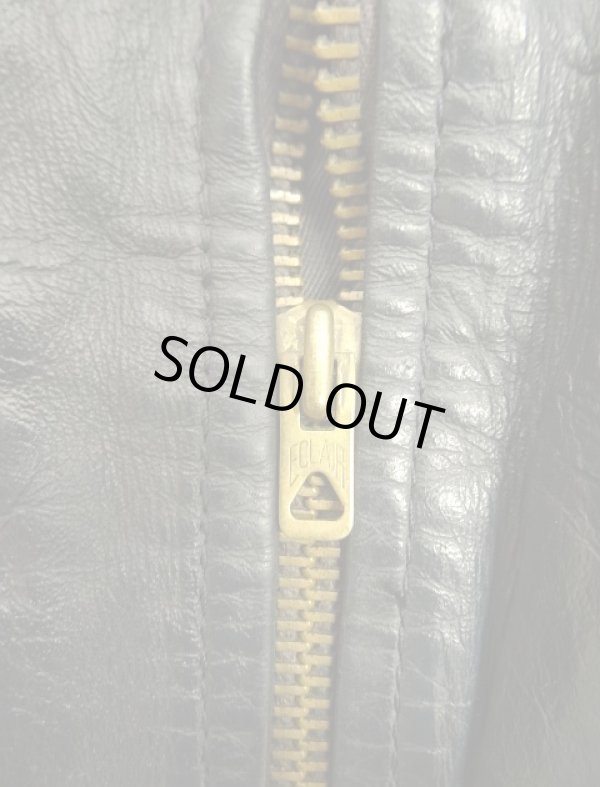 画像2: 70'S フランス軍 前期型 レザー パイロットジャケット ダークネイビー (VINTAGE)