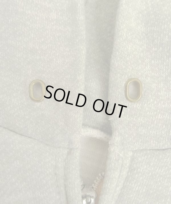 画像4: 70'S MAVERICK 裏サーマル フルジップ スウェットパーカー IDEALアルミジップ ヘザーグレー USA製 (VINTAGE)