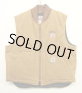 画像: 00'S CARHARTT 裏地キルティング ダックベスト ブラウン USA製 (VINTAGE)