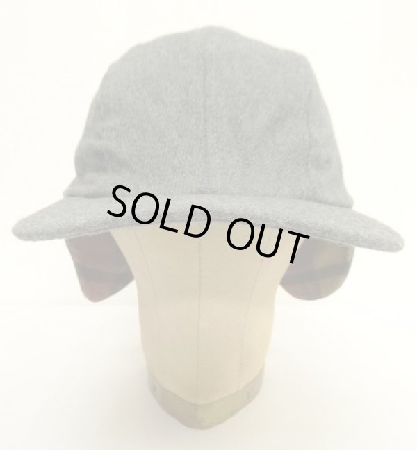 画像2: 90'S J.CREW 旧タグ 耳当て付き ウールキャップ グレー USA製 (DEADSTOCK)