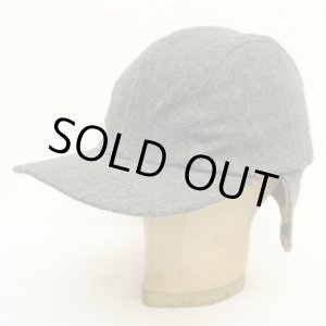 画像: 90'S J.CREW 旧タグ 耳当て付き ウールキャップ グレー USA製 (DEADSTOCK)