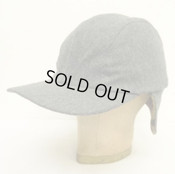 画像1: 90'S J.CREW 旧タグ 耳当て付き ウールキャップ グレー USA製 (DEADSTOCK)