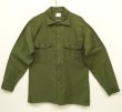 画像1: 60'S アメリカ軍 US ARMY "OG107" コットンサテン ユーティリティシャツ (DEADSTOCK)