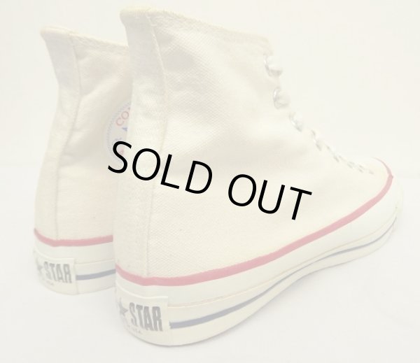 画像4: 90'S CONVERSE "ALL STAR HI" キャンバス スニーカー ホワイト USA製 (VINTAGE)