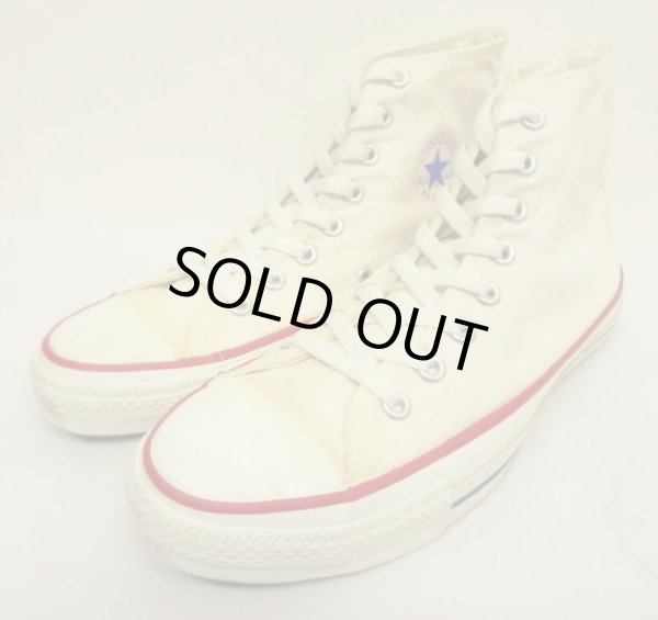 画像1: 90'S CONVERSE "ALL STAR HI" キャンバス スニーカー ホワイト USA製 (VINTAGE)