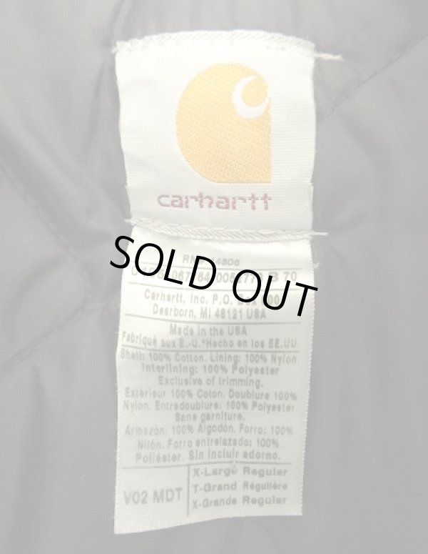 画像2: 00'S CARHARTT 裏地キルティング ダックベスト ネイビー USA製 (VINTAGE)