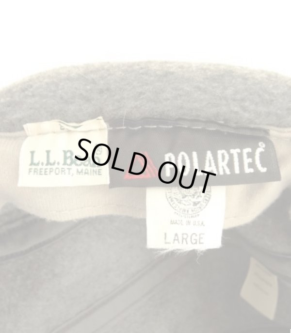 画像10: 90'S LL Bean "POLARTEC" 筆記体ロゴ 耳当て付き フリース ロングビルキャップ グレー USA製 (VINTAGE)