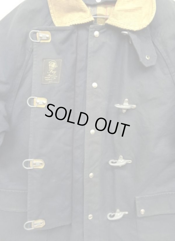 画像3: 80'S FAY ウールライナー付き 襟コーデュロイ ファイヤーマンコート ネイビー イタリア製 (VINTAGE)