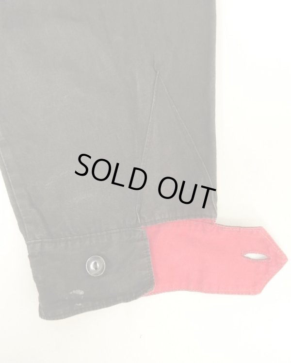 画像3: 50'S ユーロヴィンテージ リバーシブル フルジップ スモックパーカー LAMPOコの字留めジップ ブラック/レッド (VINTAGE)