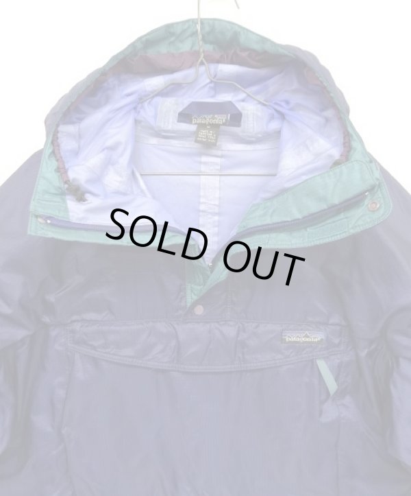 画像3: 90'S PATAGONIA 旧タグ リップストップナイロン アノラックパーカー ネイビー/グリーン (VINTAGE)