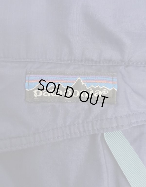 画像4: 90'S PATAGONIA 旧タグ リップストップナイロン アノラックパーカー ネイビー/グリーン (VINTAGE)