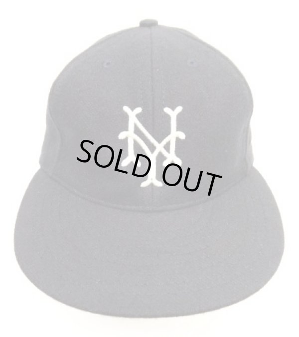 画像2: COOPERSTOWN BALL CAP "NEW YORK CUBANS" 汗止め＆バックストラップレザー製 ウールキャップ ネイビー USA製 (NEW)