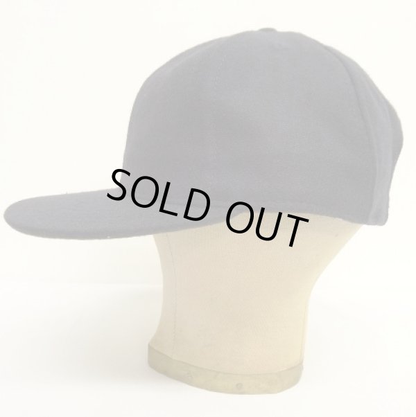 画像3: COOPERSTOWN BALL CAP "SOLID WOOL CAP" 汗止め＆バックストラップレザー製 ウールキャップ ネイビー USA製 (NEW)