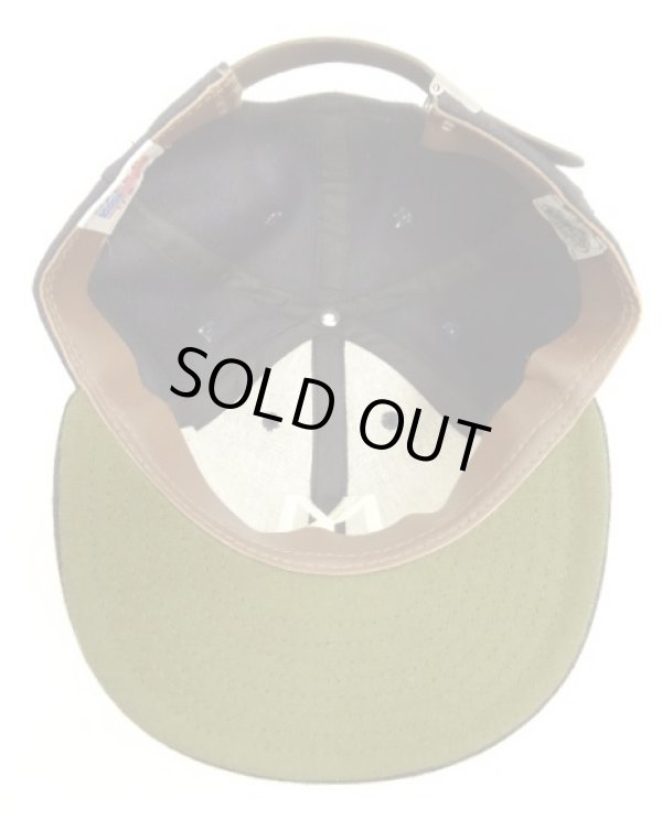 画像5: COOPERSTOWN BALL CAP "NEWYORK BLACK YANKEES" 汗止め＆バックストラップレザー製 ウールキャップ ネイビー USA製 (NEW)