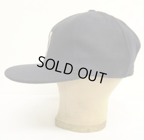 画像3: COOPERSTOWN BALL CAP "NEWYORK BLACK YANKEES" 汗止め＆バックストラップレザー製 ウールキャップ ネイビー USA製 (NEW)