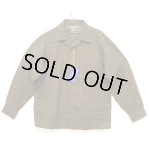画像: 60'S PENDLETON "SIR PENDLETON" ウール 長袖 オープンカラーシャツ チェック柄 USA製 (DEADSTOCK)