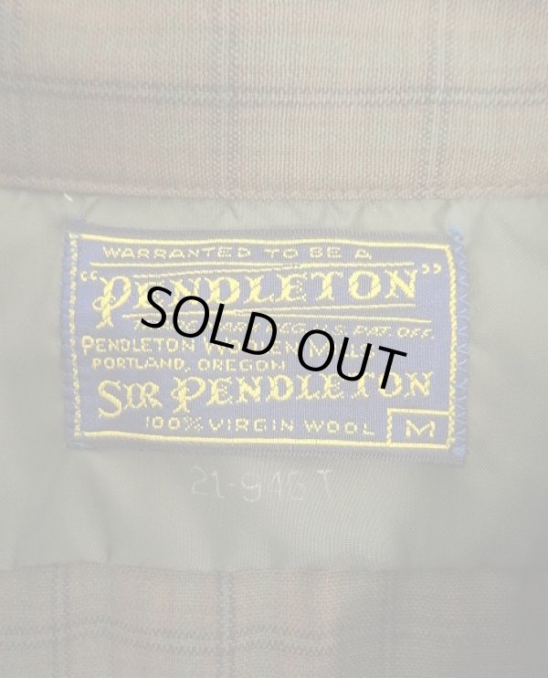 画像2: 60'S PENDLETON "SIR PENDLETON" ウール 長袖 オープンカラーシャツ チェック柄 USA製 (DEADSTOCK)