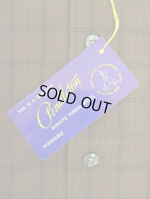 画像4: 60'S PENDLETON "SIR PENDLETON" ウール 長袖 オープンカラーシャツ チェック柄 USA製 (DEADSTOCK)