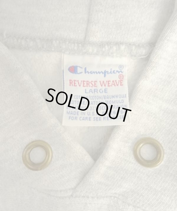 画像2: 90'S CHAMPION "NYU" 刺繍タグ リバースウィーブ パーカー グレー USA製 (VINTAGE)