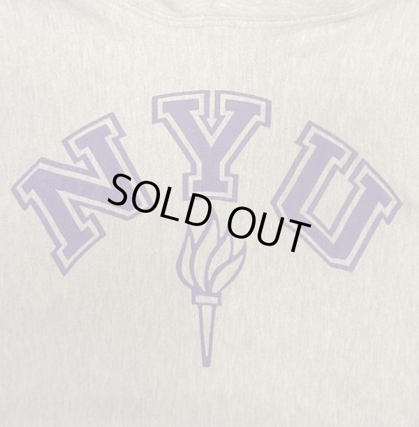 画像3: 90'S CHAMPION "NYU" 刺繍タグ リバースウィーブ パーカー グレー USA製 (VINTAGE)