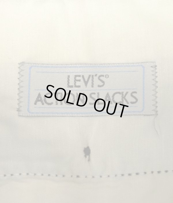 画像2: 90'S LEVIS "ACTION SLACKS" スラックス ブラック W36L31 TALONジップ USA製 (DEADSTOCK)