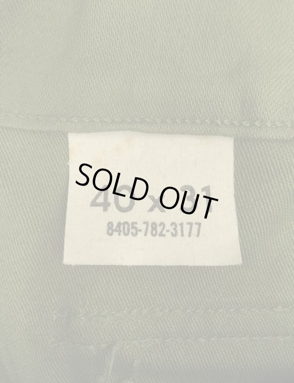 画像3: 60'S アメリカ軍 US ARMY "OG107" コットンサテン 平ボタン 裾ドローコード穴付き ベイカーパンツ (VINTAGE)