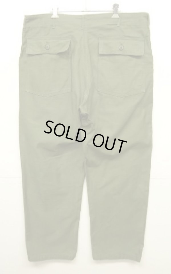 画像6: 60'S アメリカ軍 US ARMY "OG107" コットンサテン 平ボタン 裾ドローコード穴付き ベイカーパンツ (VINTAGE)