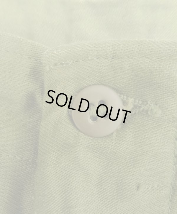 画像4: 60'S アメリカ軍 US ARMY "OG107" コットンサテン 平ボタン 裾ドローコード穴付き ベイカーパンツ (VINTAGE)