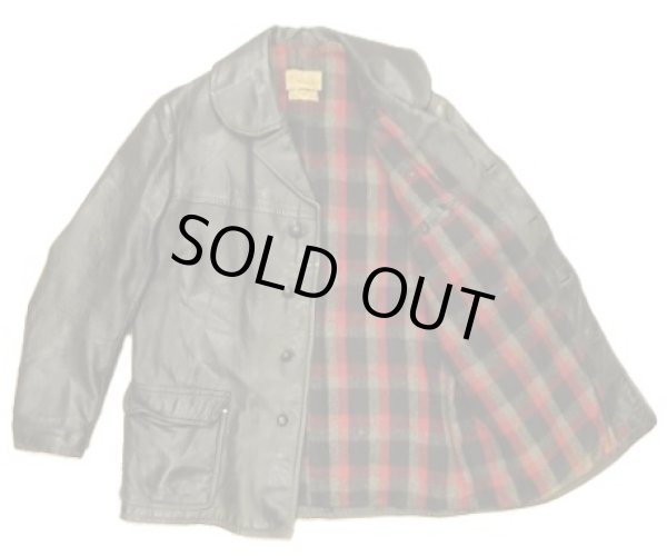 画像3: 40'S ユーロヴィンテージ 裏地ウール レザーカーコート ブラック（茶芯） (VINTAGE)