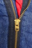 画像4: 70'S MONTGOMERY WARD トップスナップボタン 裏地付き デニム ペインターパンツ インディゴ 42TALONジップ (VINTAGE)