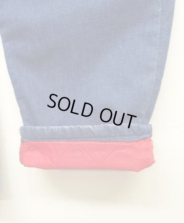 画像5: 70'S MONTGOMERY WARD トップスナップボタン 裏地付き デニム ペインターパンツ インディゴ 42TALONジップ (VINTAGE)