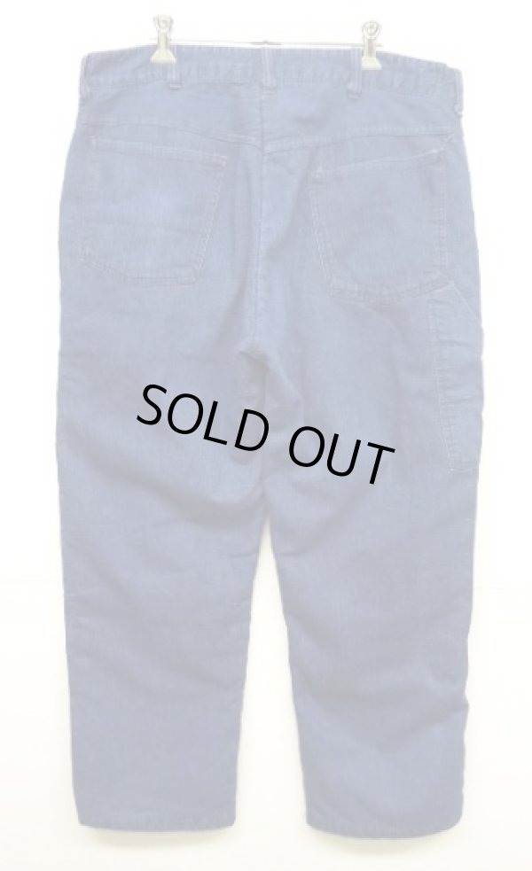 画像6: 70'S MONTGOMERY WARD トップスナップボタン 裏地付き デニム ペインターパンツ インディゴ 42TALONジップ (VINTAGE)