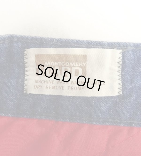 画像2: 70'S MONTGOMERY WARD トップスナップボタン 裏地付き デニム ペインターパンツ インディゴ 42TALONジップ (VINTAGE)