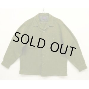 画像: 60'S PENDLETON "BOARD SHIRT" ウール オープンカラーシャツ オリーブ USA製 (VINTAGE)
