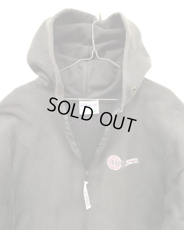 画像3: 90'S KELLSPORT ハーフジップ プルオーバー スウェットパーカー フェードブラック USA製 (VINTAGE)